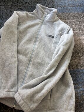 Columbia Light Gray Kids Full-Zip Fleece Jacket